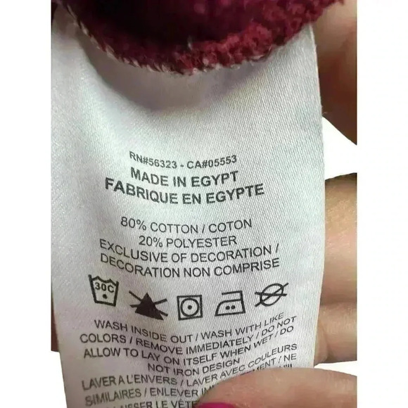 Nike Women's Sportswear Python Trend Fleece Crewneck Sweatshirt Burgundy Small - Picture 5 of 6